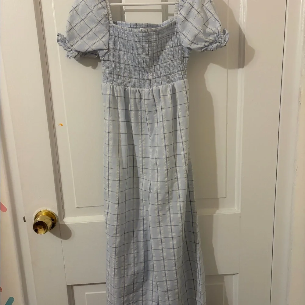 Carter's Light Blue Plaid Girls Matching Set